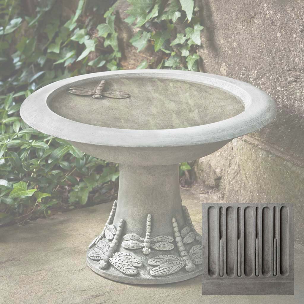 Campania Dragonfly Birdbath, Small - B-149 - Image 8