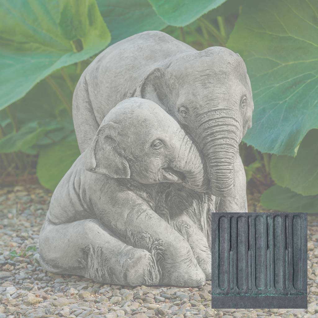 Campania Elephant Mother and Child Garden Statue - A-678 - Image 10