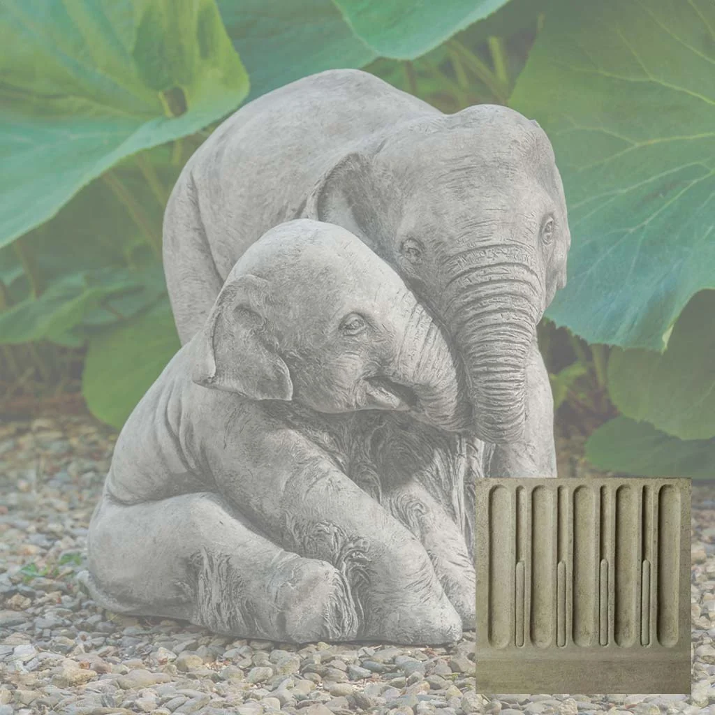 Campania Elephant Mother and Child Garden Statue - A-678 - Image 14