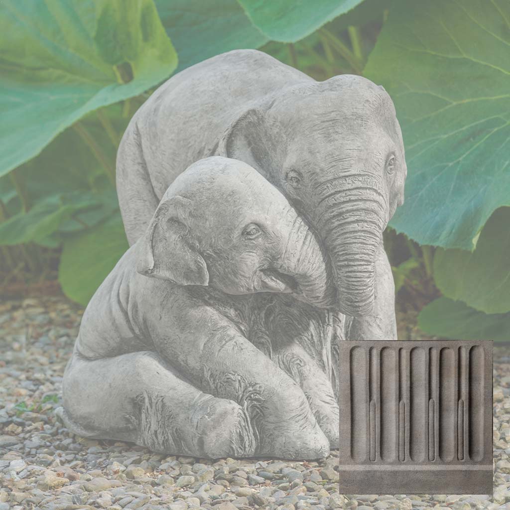 Campania Elephant Mother and Child Garden Statue - A-678 - Image 5
