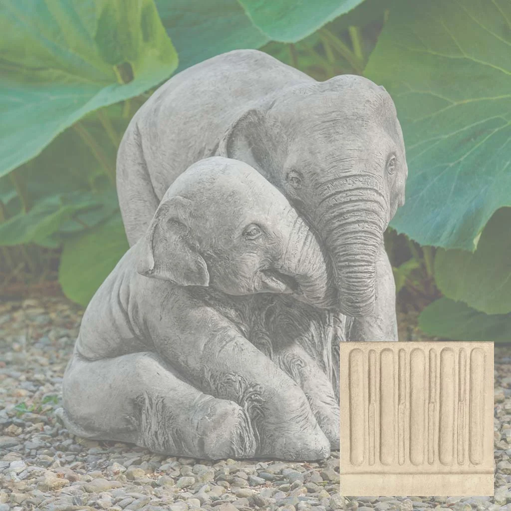 Campania Elephant Mother and Child Garden Statue - A-678 - Image 7