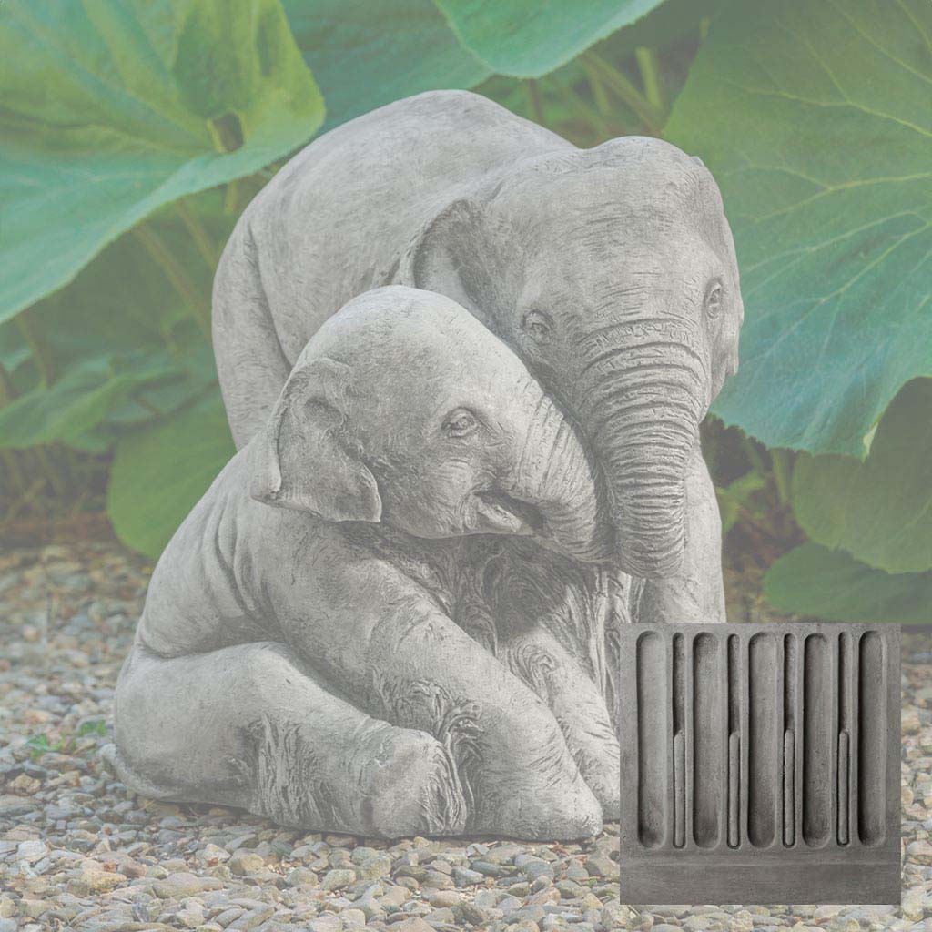 Campania Elephant Mother and Child Garden Statue - A-678 - Image 9