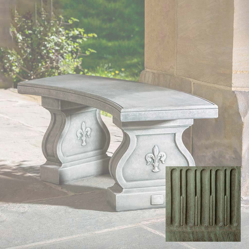 Campania Fleur De Lys Curved Bench - BE-120 - Image 4
