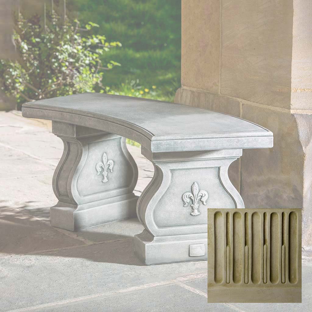 Campania Fleur De Lys Curved Bench - BE-120 - Image 5