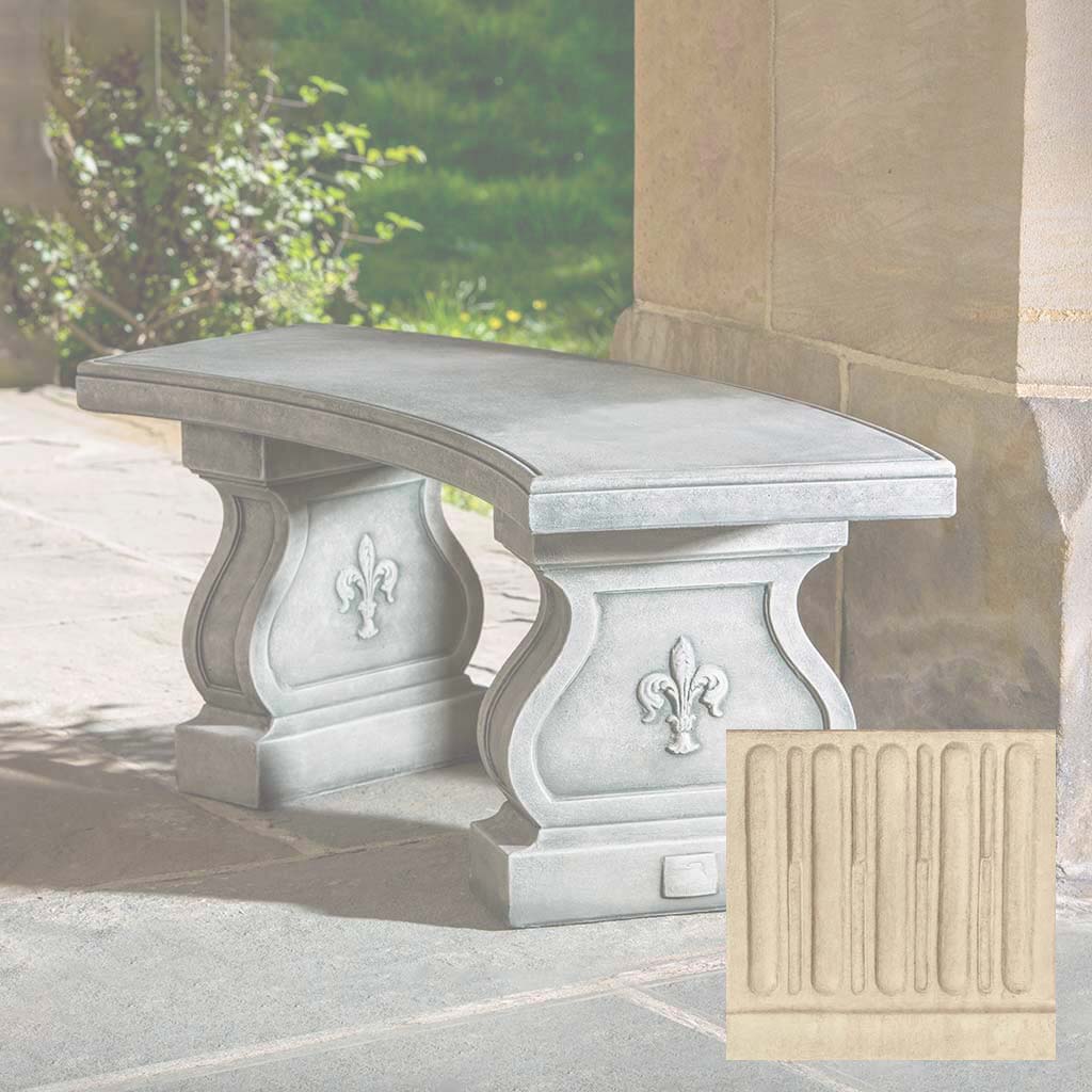 Campania Fleur De Lys Curved Bench - BE-120 - Image 6