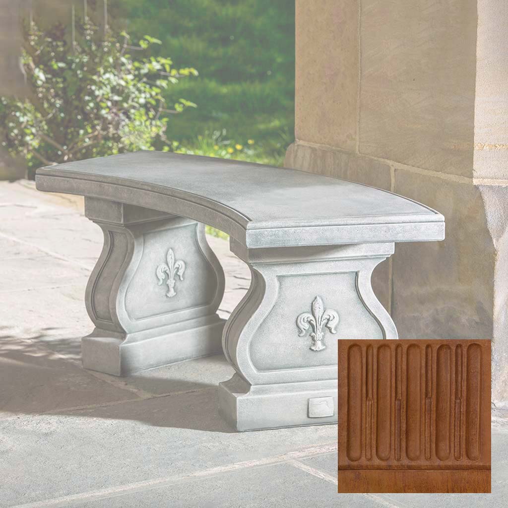 Campania Fleur De Lys Curved Bench - BE-120 - Image 7