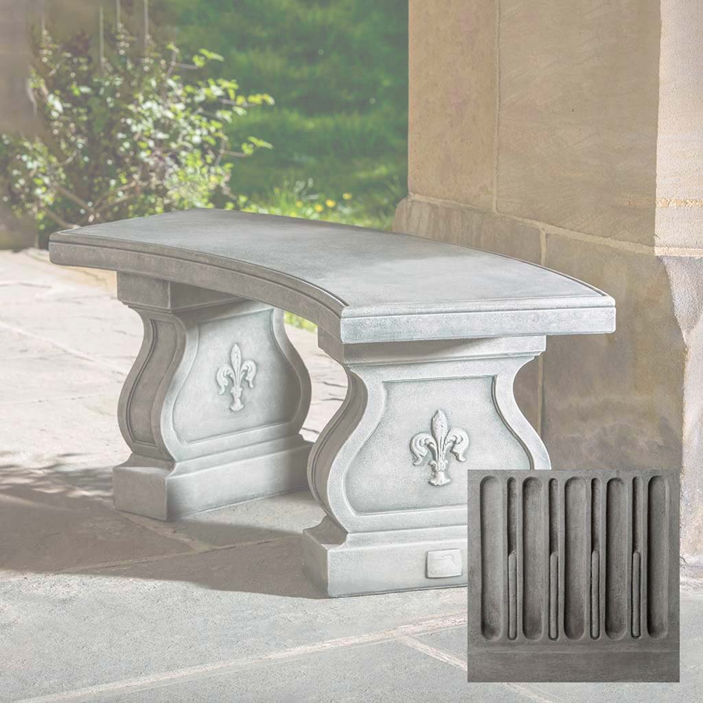 Campania Fleur De Lys Curved Bench - BE-120 - Image 8