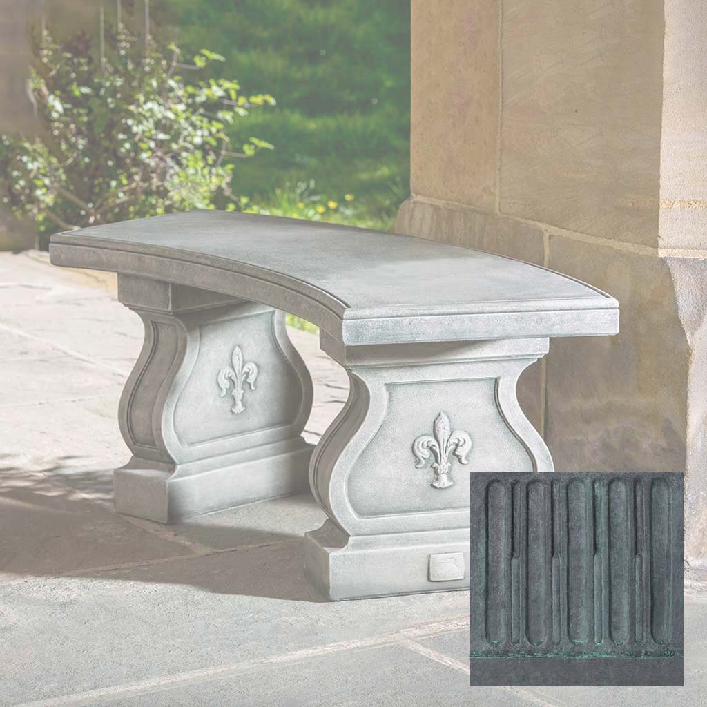 Campania Fleur De Lys Curved Bench - BE-120 - Image 9