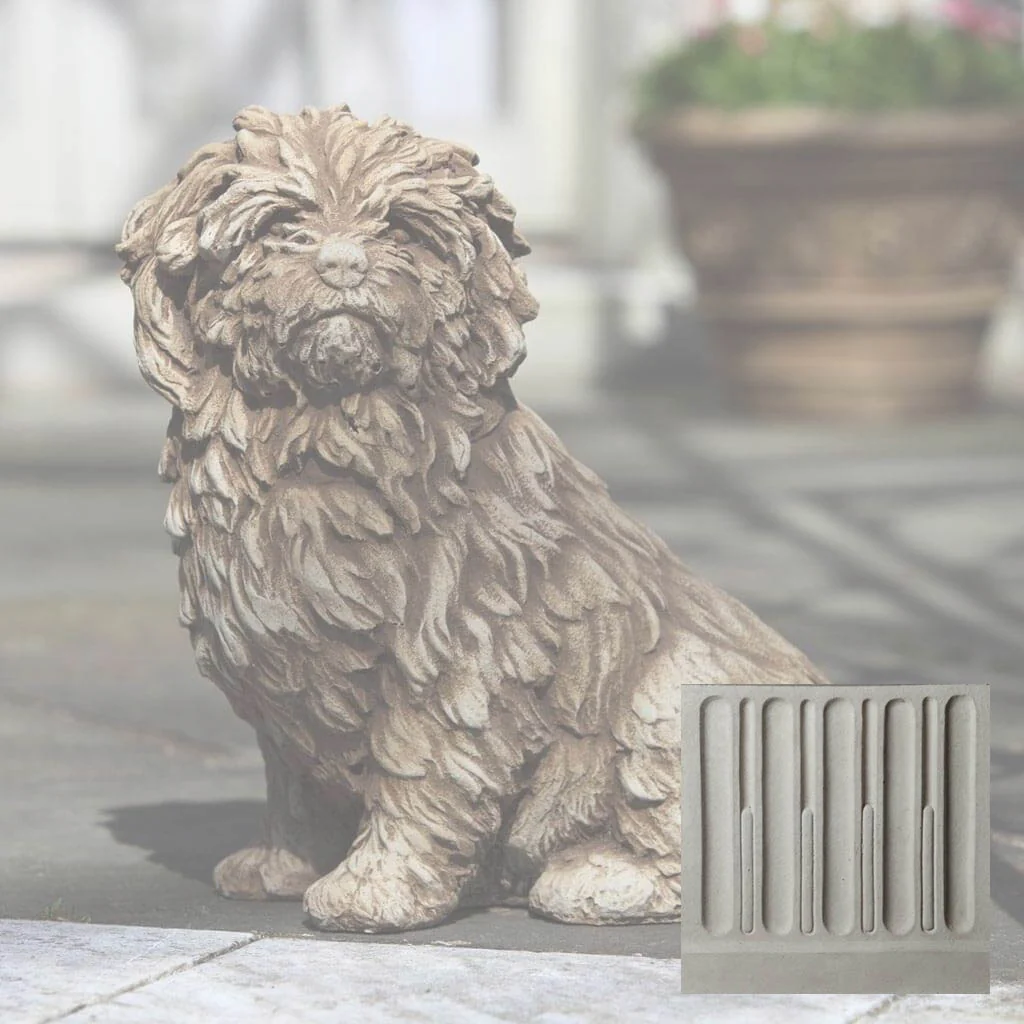 Campania Fluffy Dog Garden Statue - A-226 - Image 10