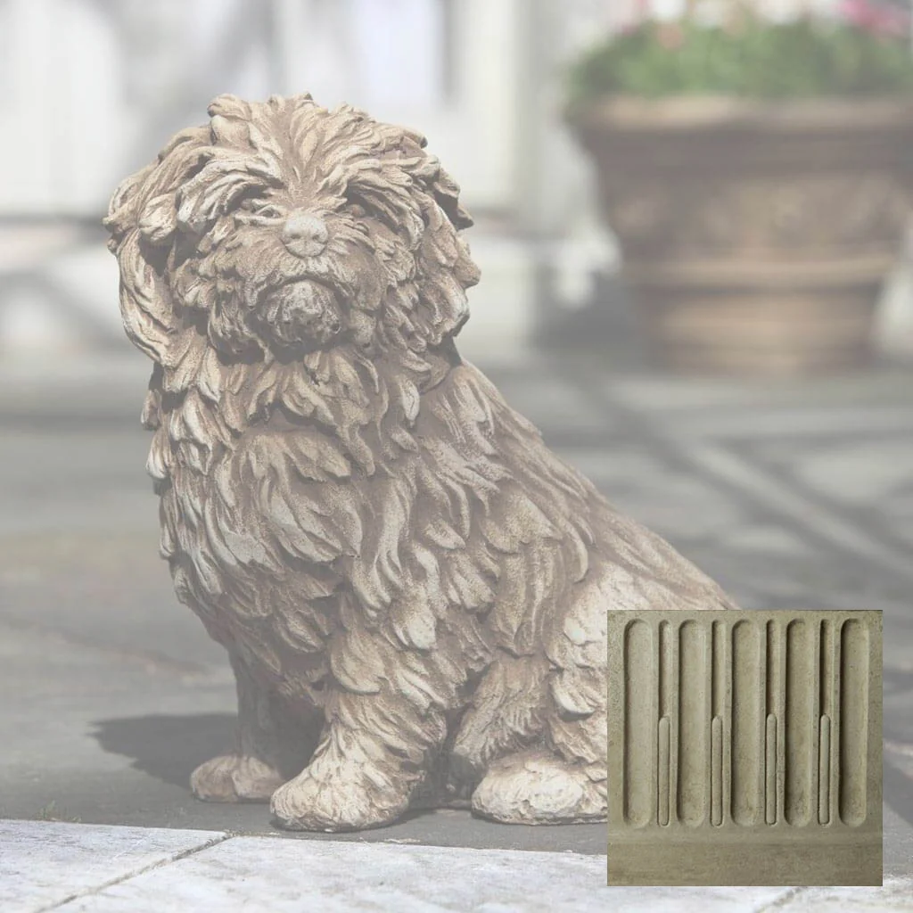 Campania Fluffy Dog Garden Statue - A-226 - Image 14
