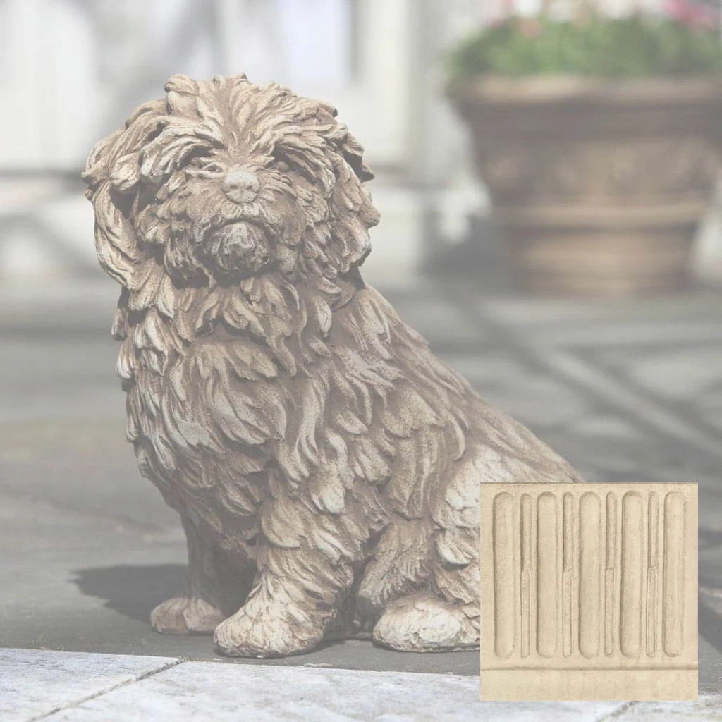 Campania Fluffy Dog Garden Statue - A-226 - Image 6