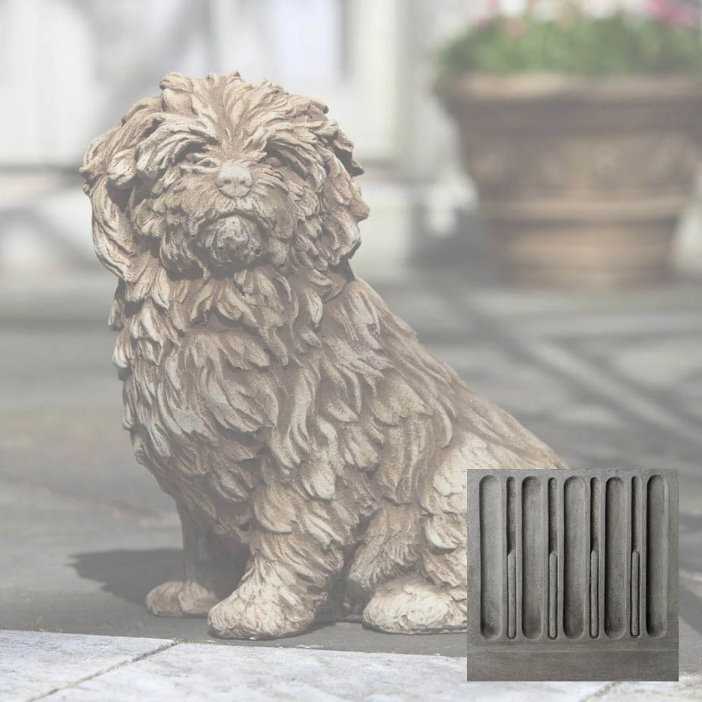 Campania Fluffy Dog Garden Statue - A-226 - Image 8