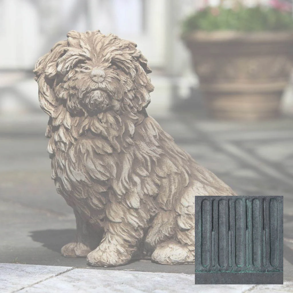 Campania Fluffy Dog Garden Statue - A-226 - Image 9