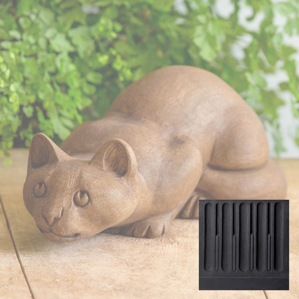 Campania Folk Art Cat Garden Statue - A-655 - Image 12