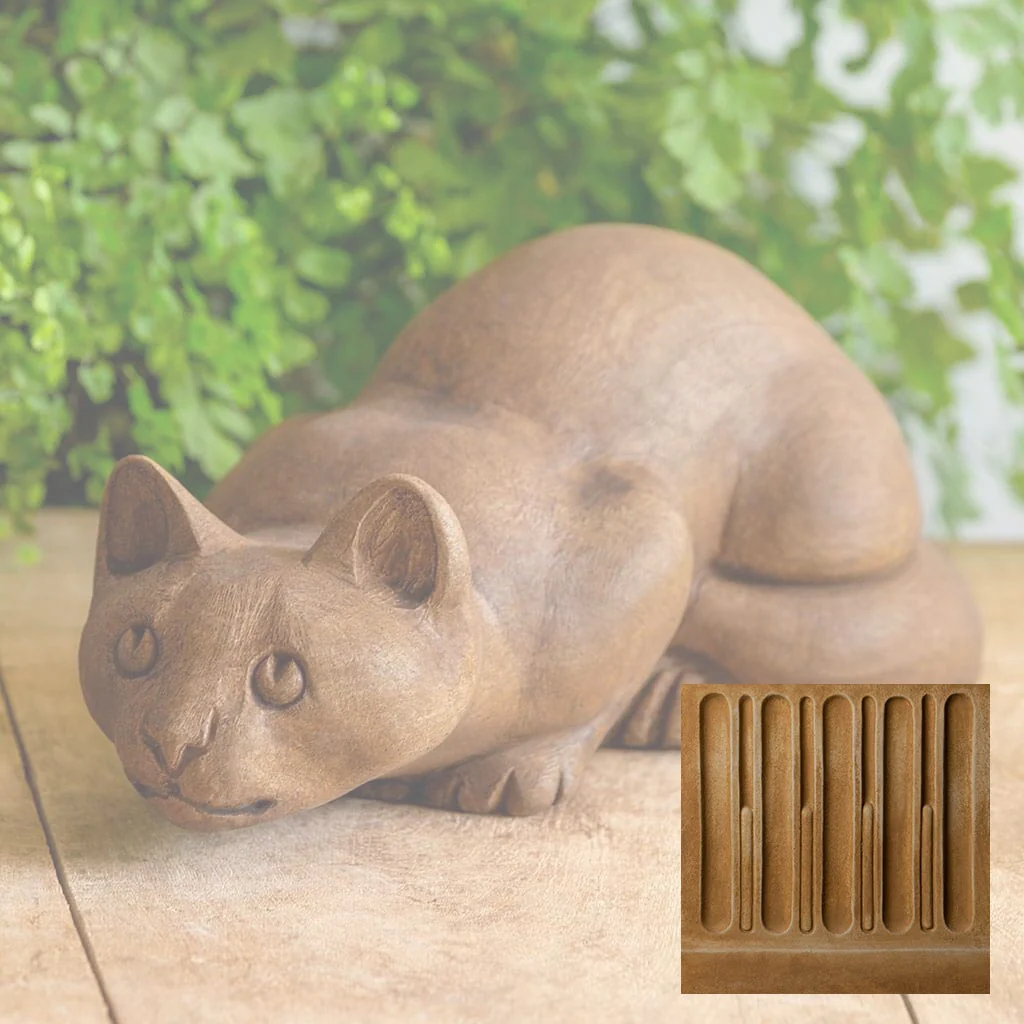 Campania Folk Art Cat Garden Statue - A-655 - Image 13