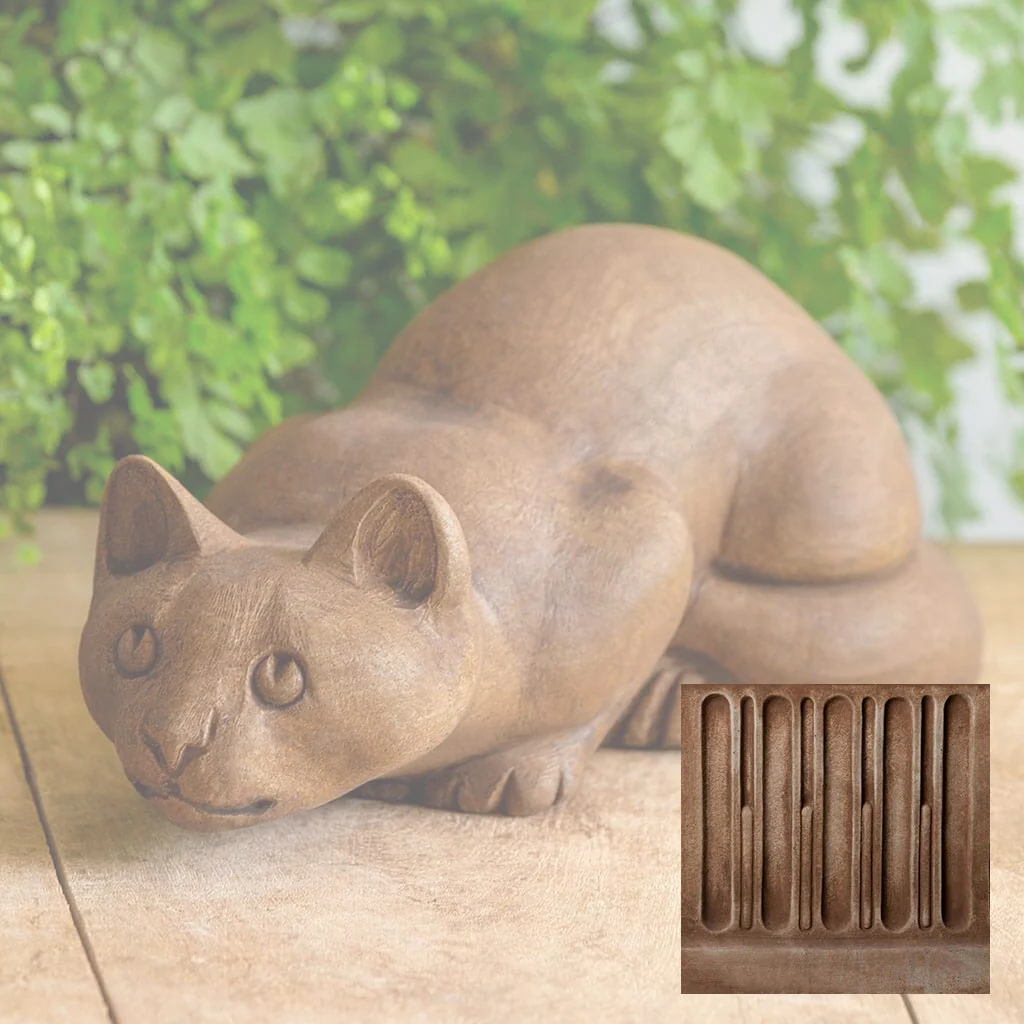 Campania Folk Art Cat Garden Statue - A-655 - Image 4
