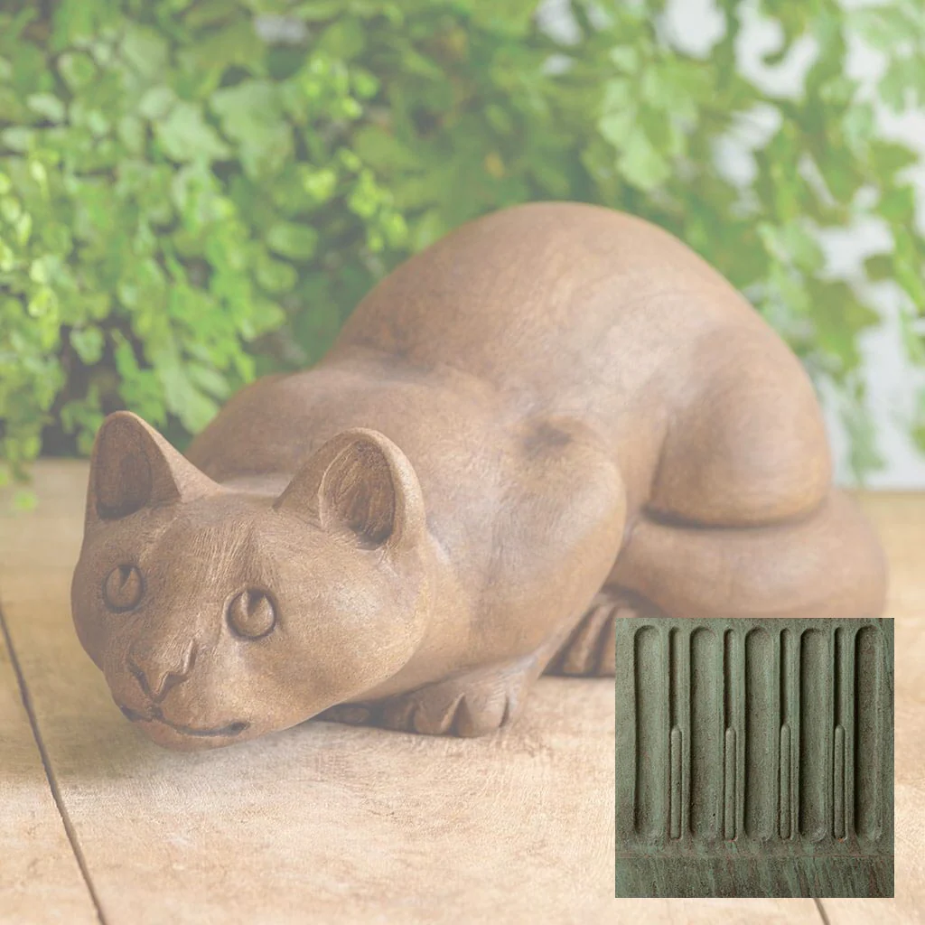 Campania Folk Art Cat Garden Statue - A-655 - Image 5