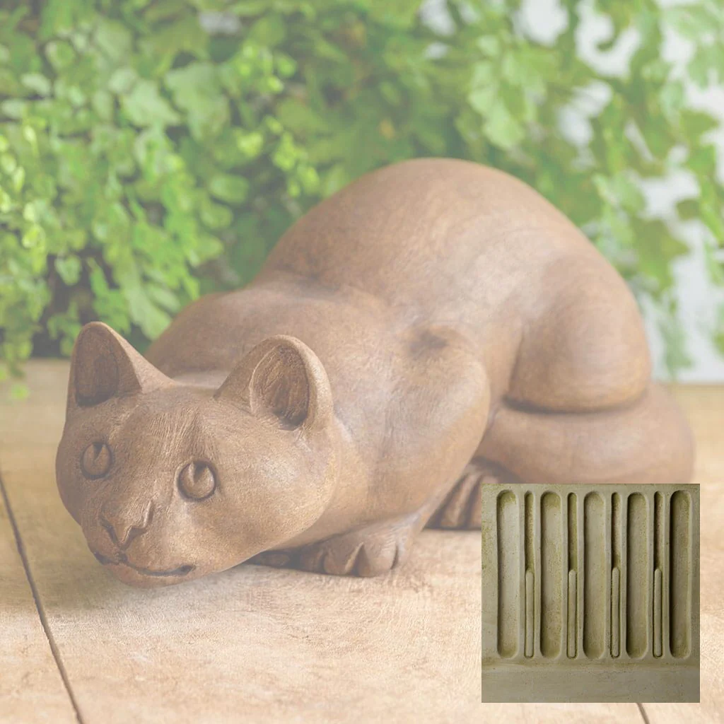 Campania Folk Art Cat Garden Statue - A-655 - Image 6