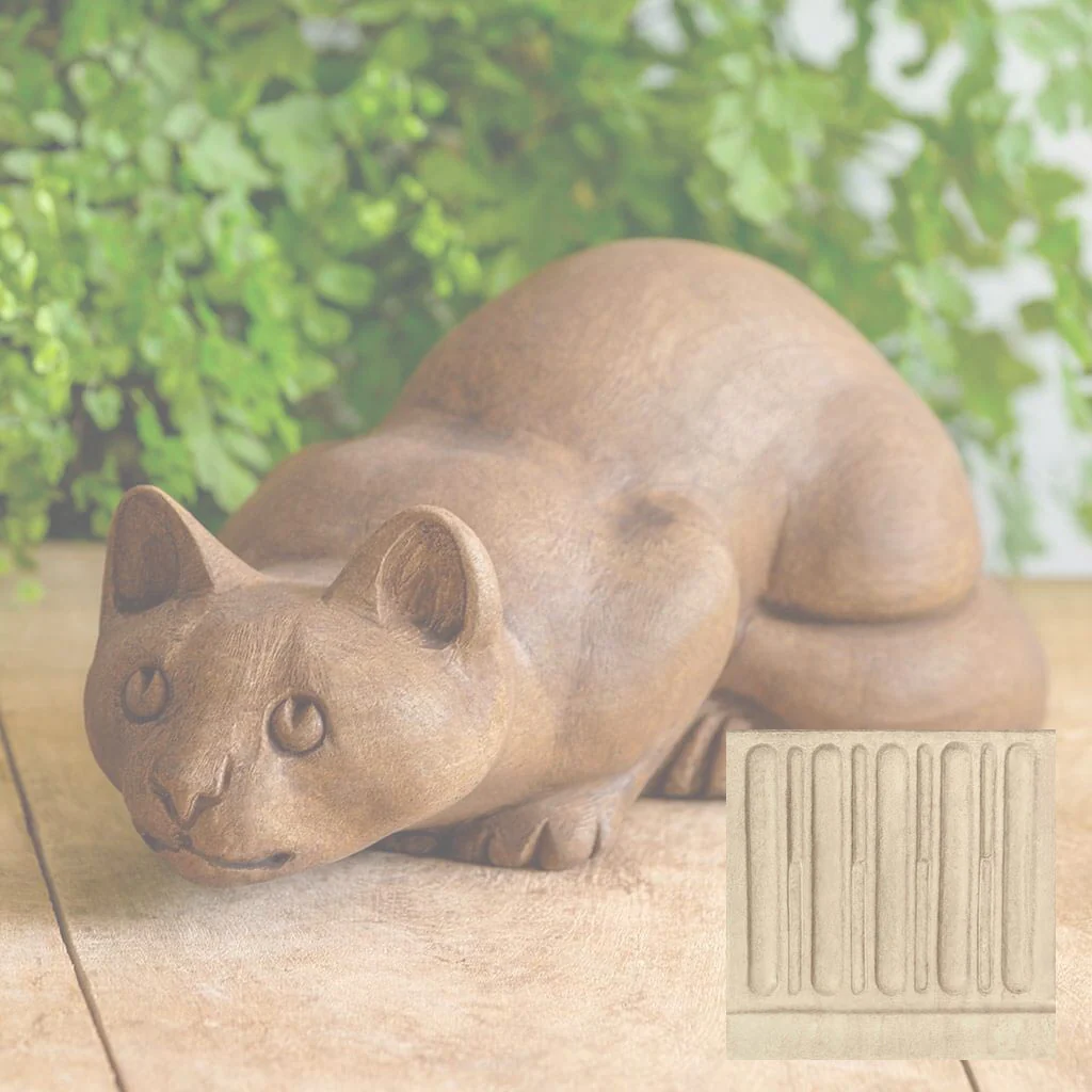 Campania Folk Art Cat Garden Statue - A-655 - Image 7