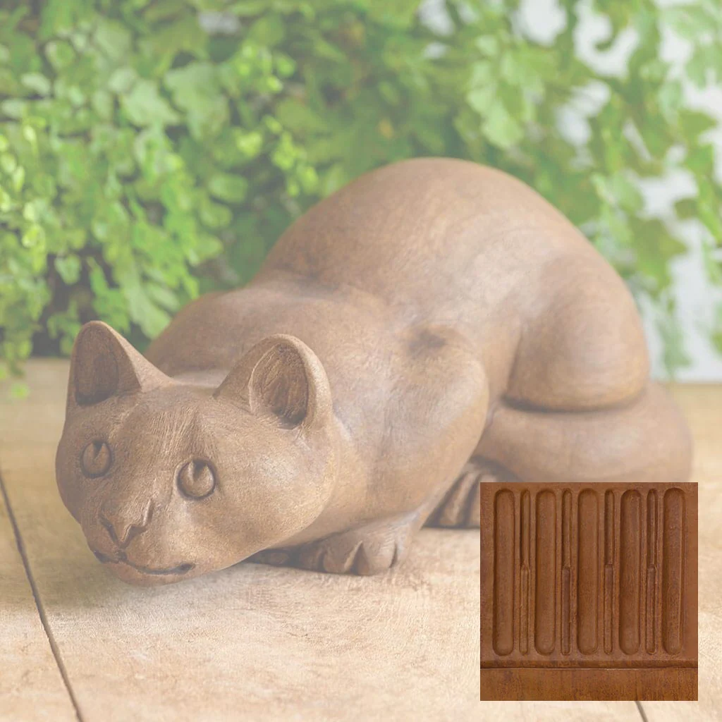 Campania Folk Art Cat Garden Statue - A-655 - Image 8