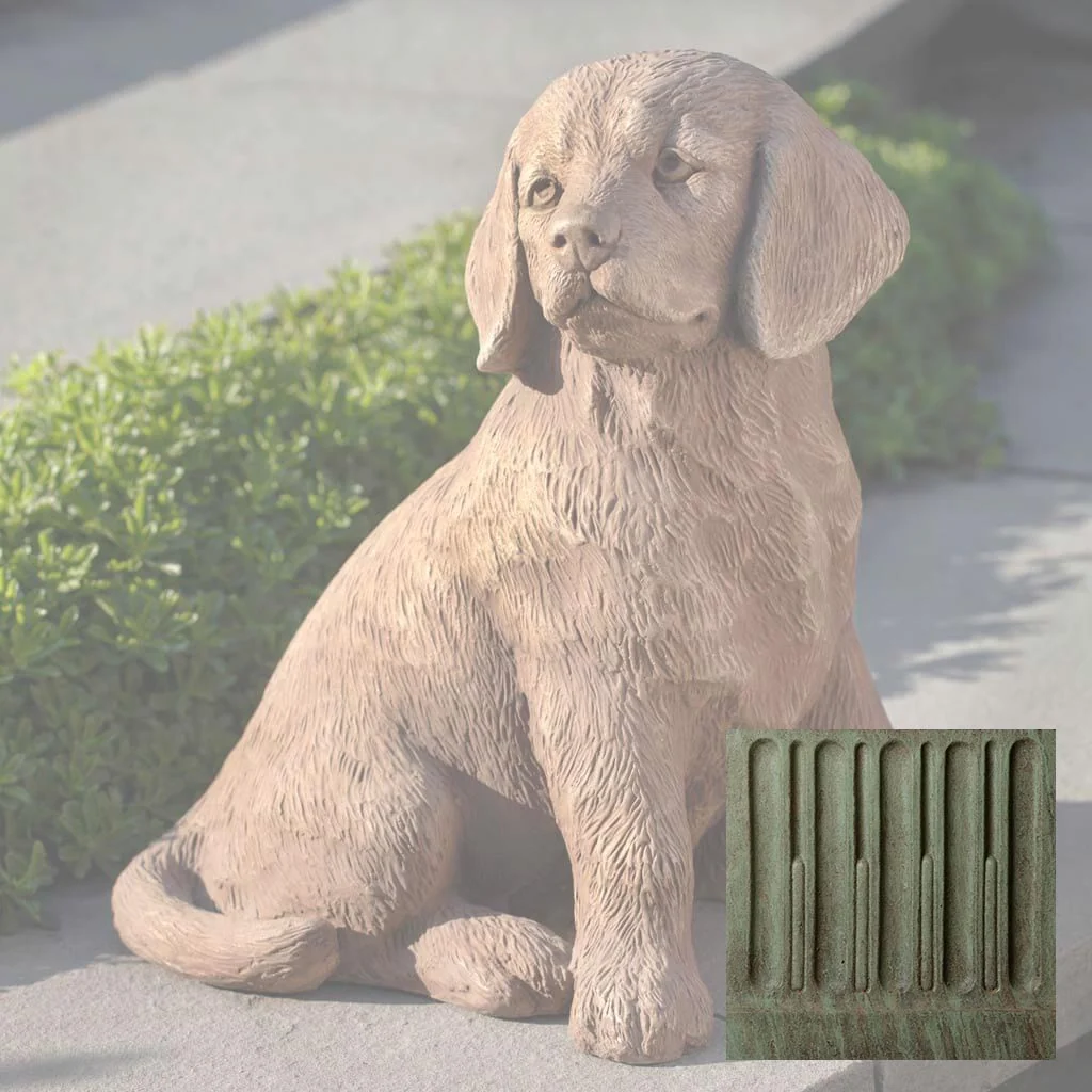 Campania Golden Retriever Puppy Garden Statue - A-535 - Image 5