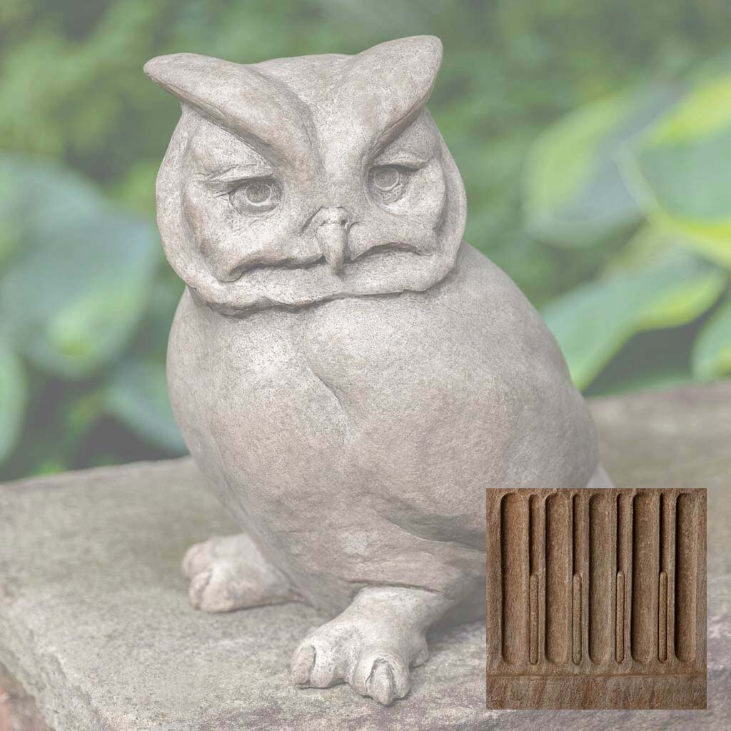 Campania Hoot Owl Garden Statue - A-610 - Image 2