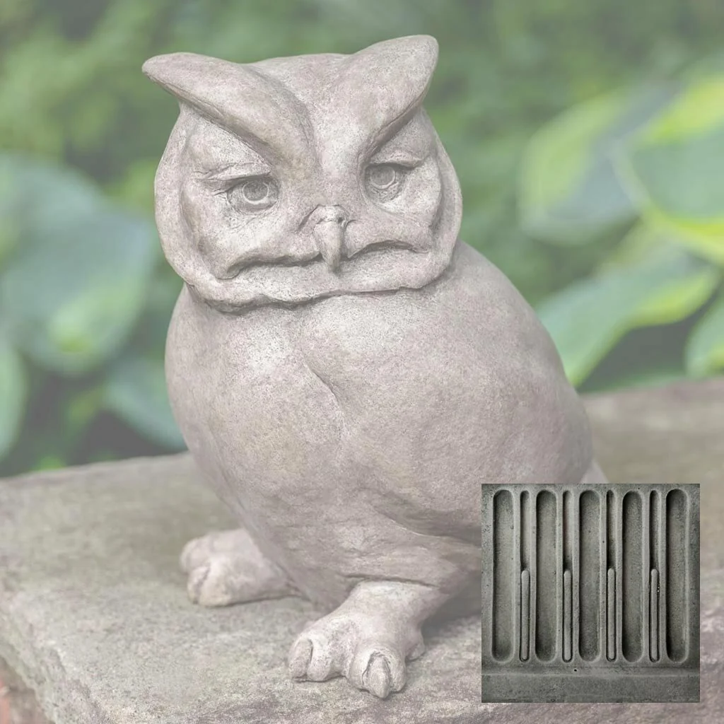 Campania Hoot Owl Garden Statue - A-610 - Image 3
