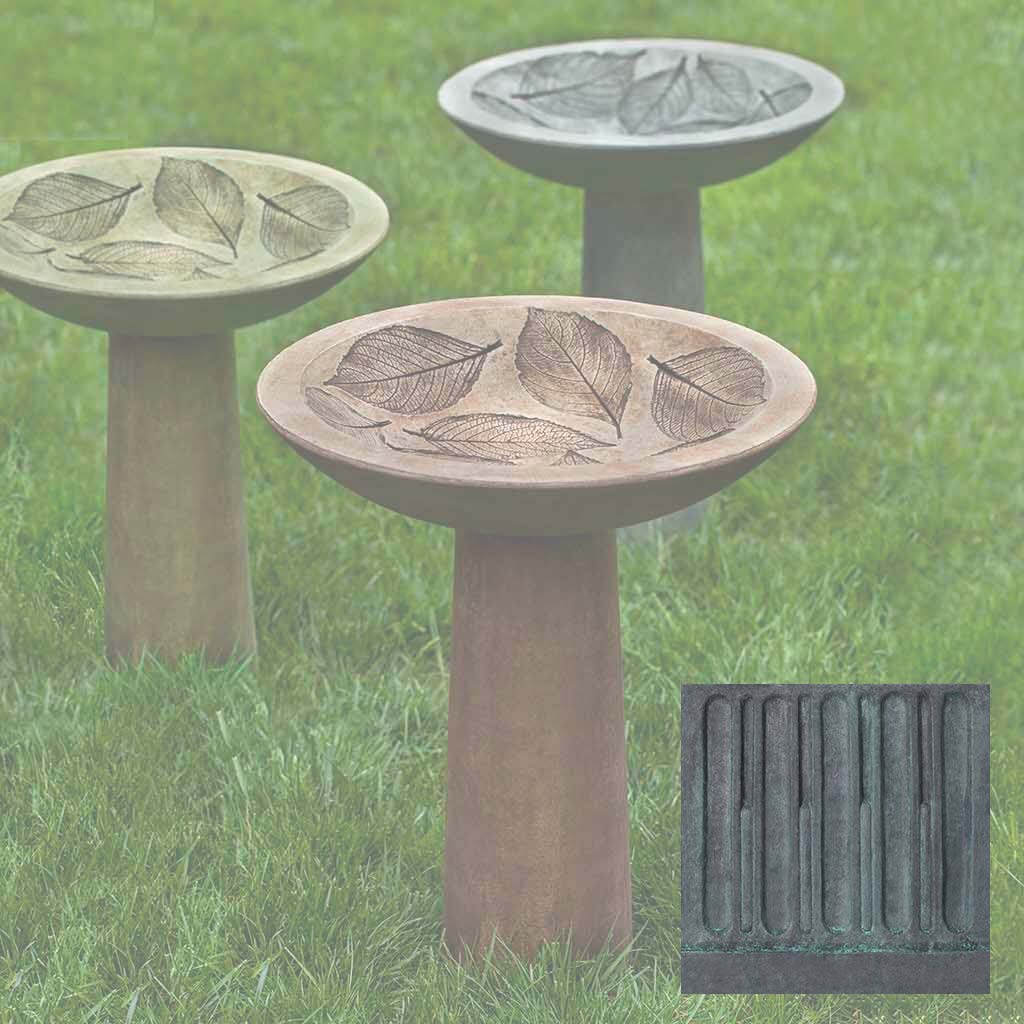 Campania Hydrangea Leaf Birdbath - B-160 - Image 10