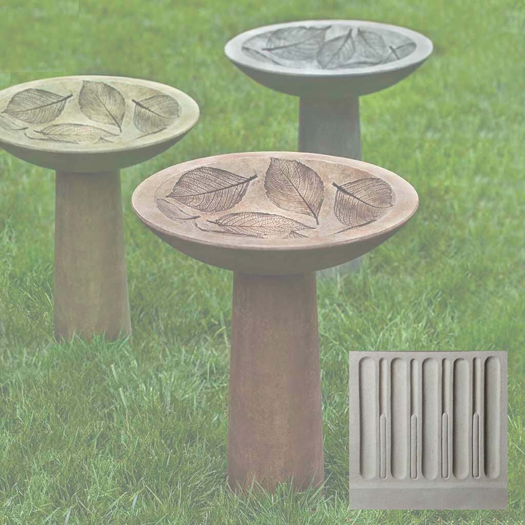 Campania Hydrangea Leaf Birdbath - B-160 - Image 11