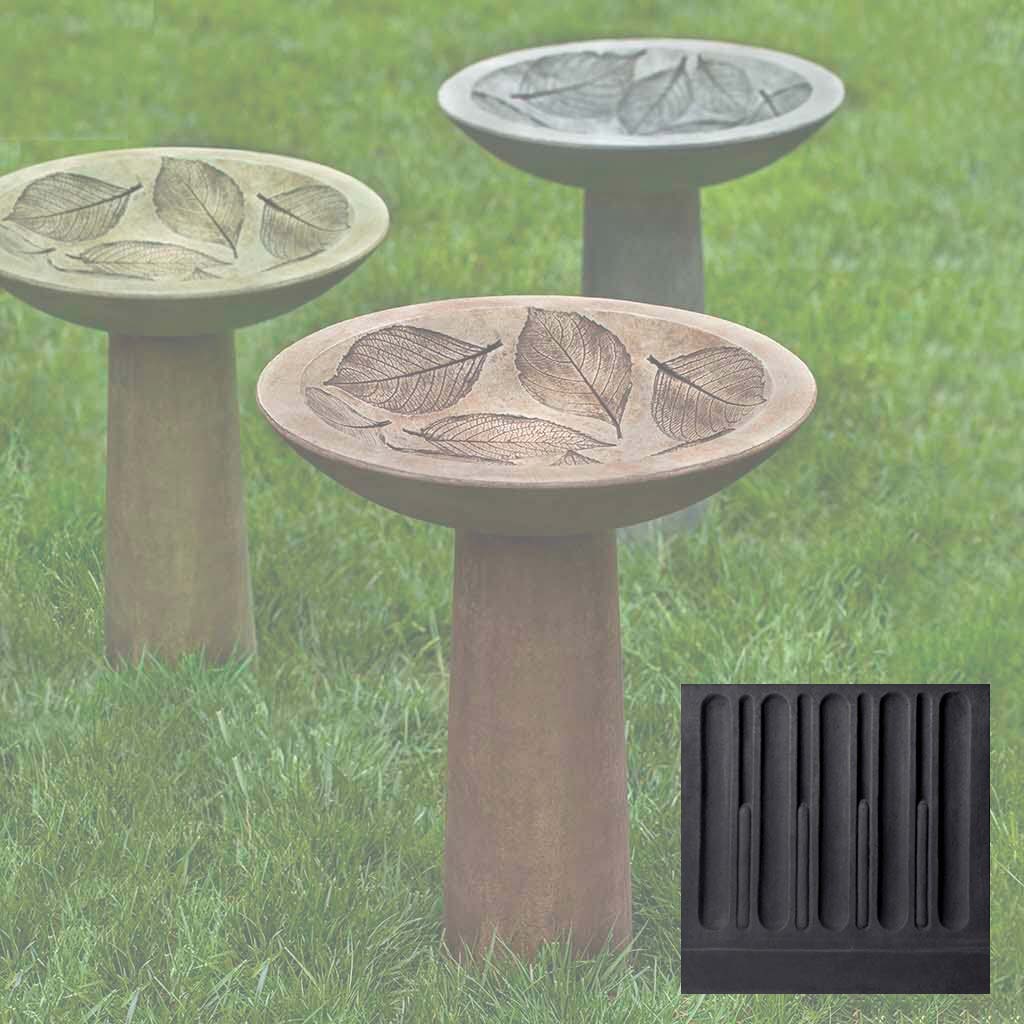 Campania Hydrangea Leaf Birdbath - B-160 - Image 12