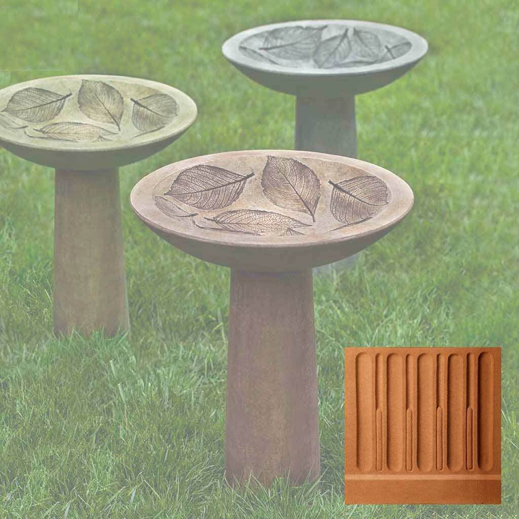 Campania Hydrangea Leaf Birdbath - B-160 - Image 14