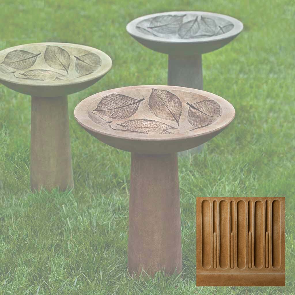 Campania Hydrangea Leaf Birdbath - B-160 - Image 15