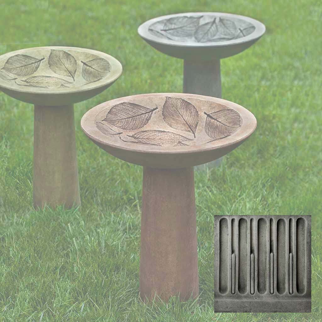 Campania Hydrangea Leaf Birdbath - B-160 - Image 3