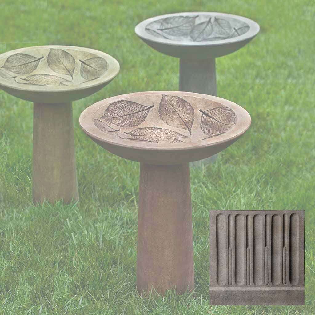 Campania Hydrangea Leaf Birdbath - B-160 - Image 5