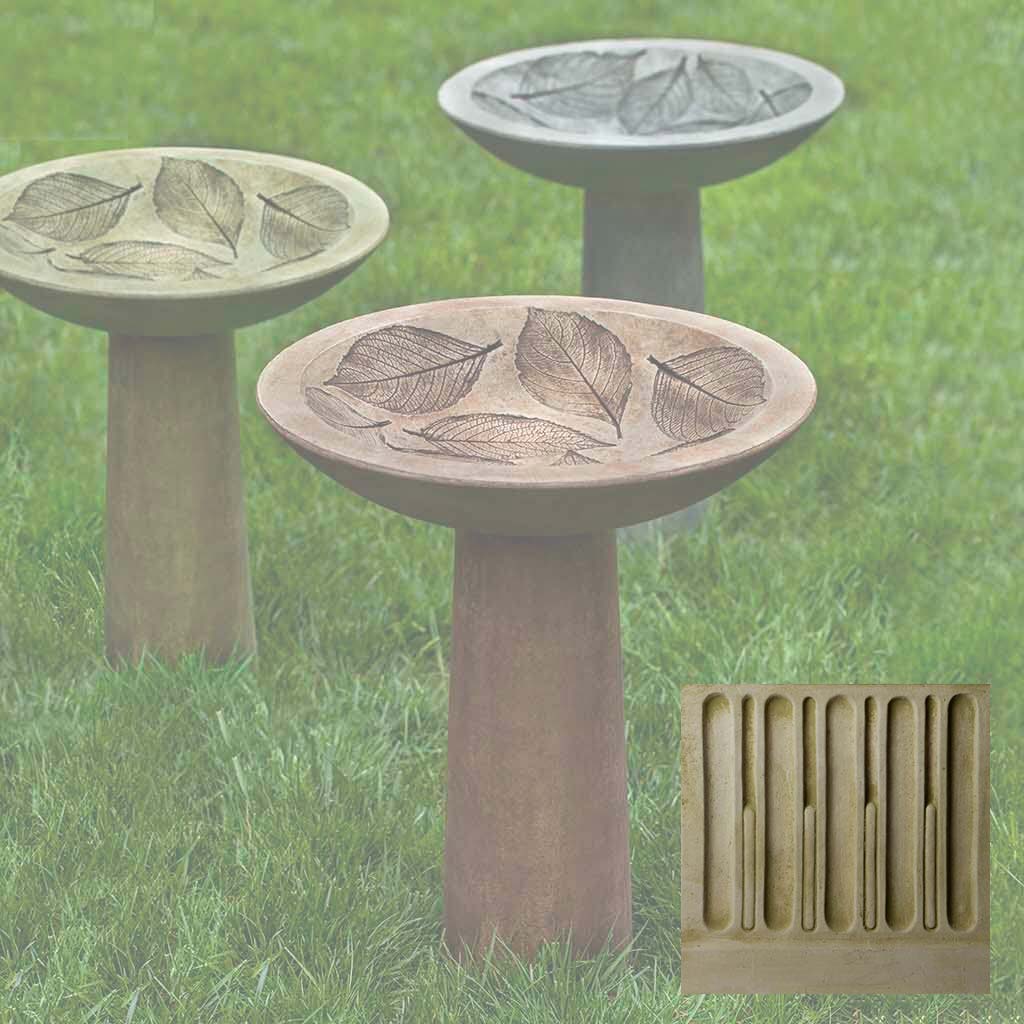 Campania Hydrangea Leaf Birdbath - B-160 - Image 6