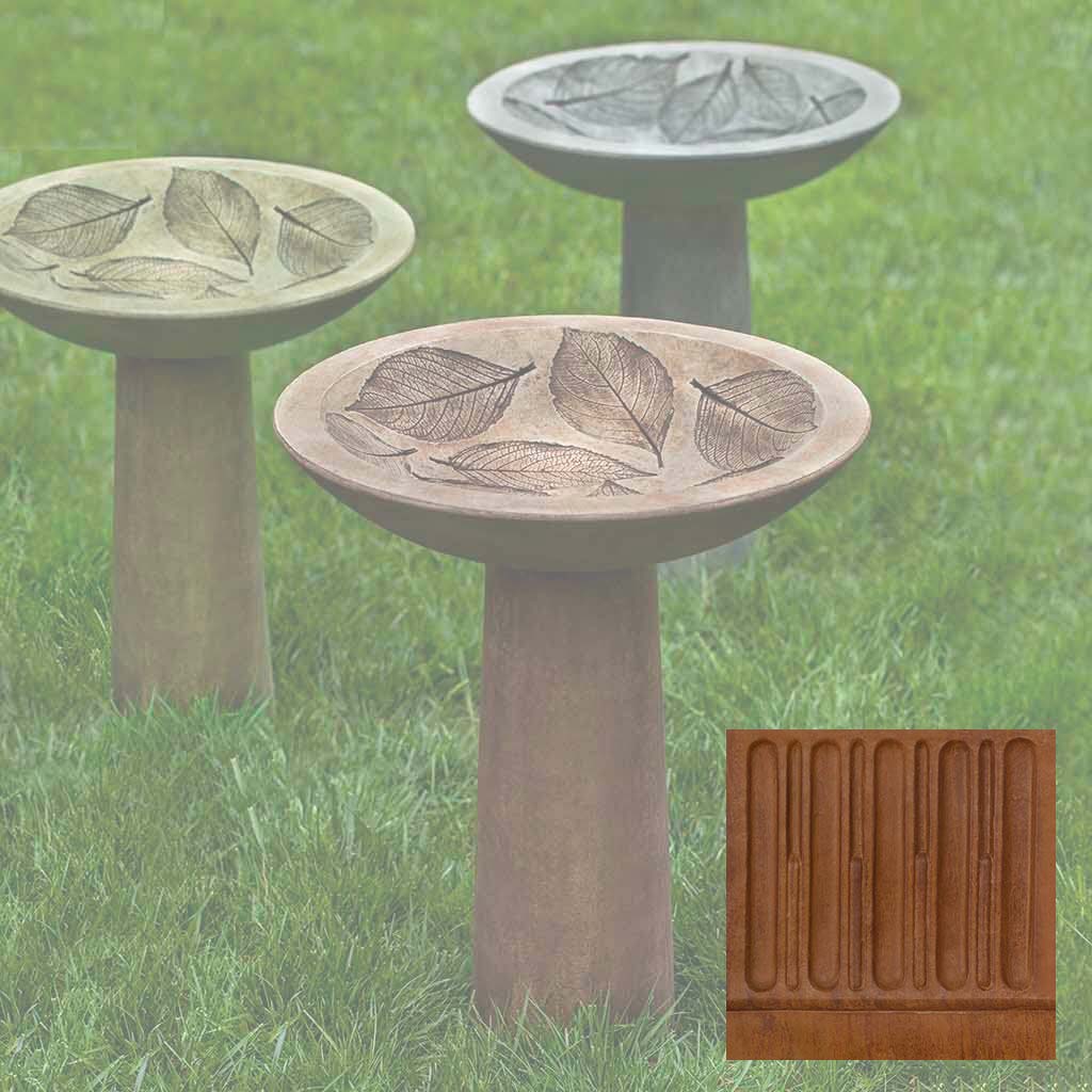 Campania Hydrangea Leaf Birdbath - B-160 - Image 8