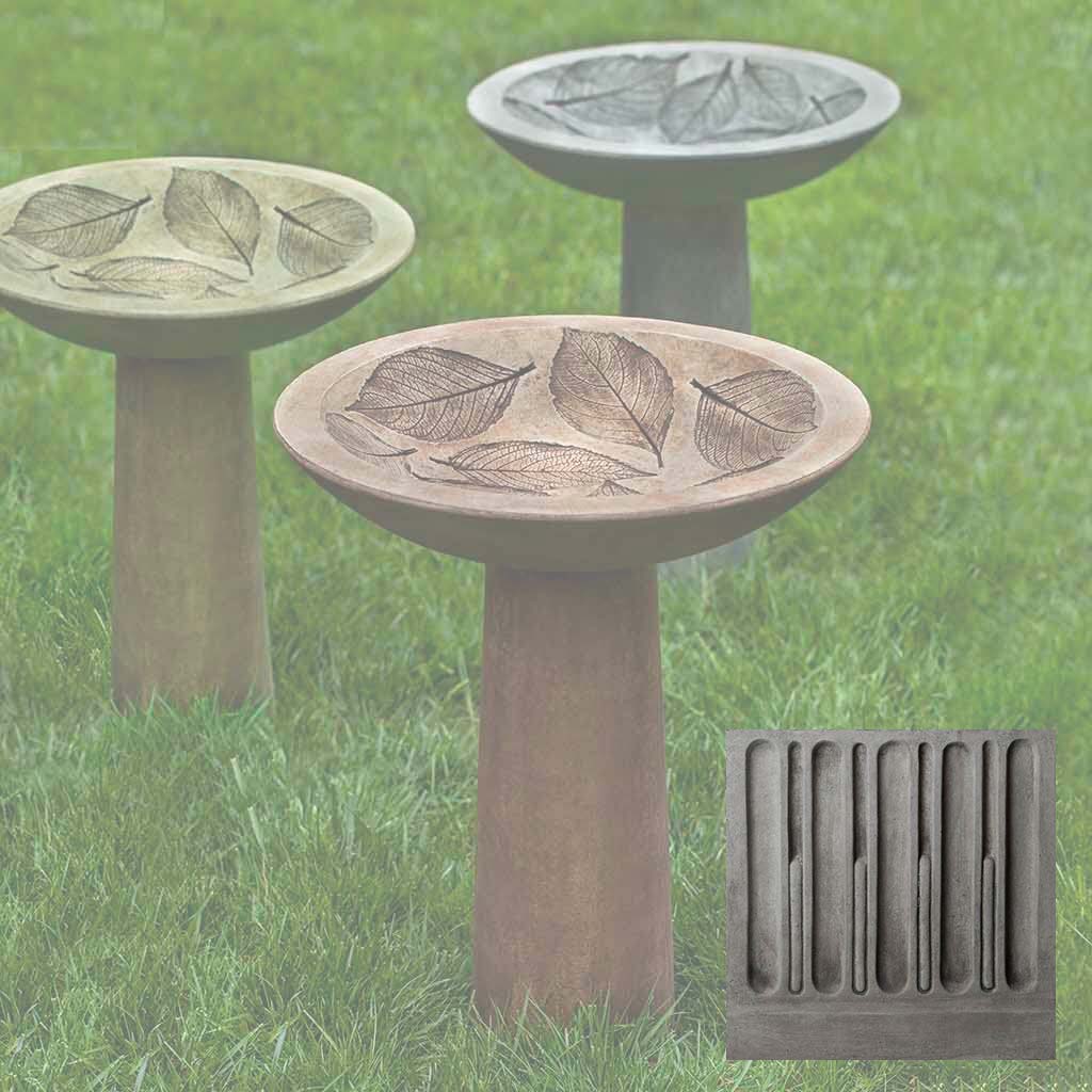 Campania Hydrangea Leaf Birdbath - B-160 - Image 9