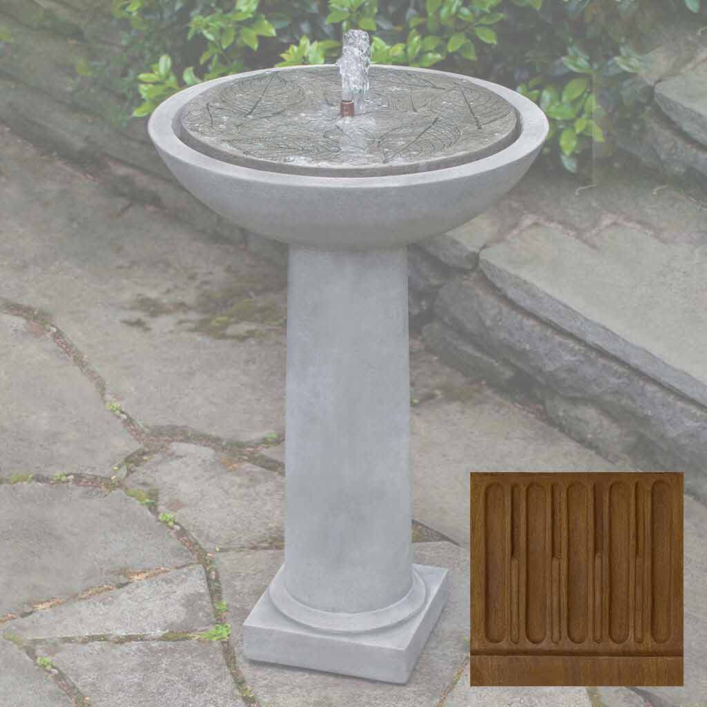 Campania Hydrangea Leaves Birdbath Fountain - FT-248 - Image 13