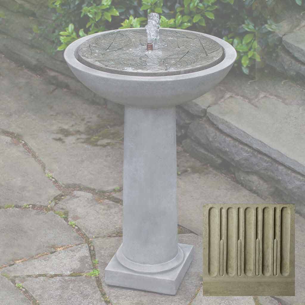 Campania Hydrangea Leaves Birdbath Fountain - FT-248 - Image 16