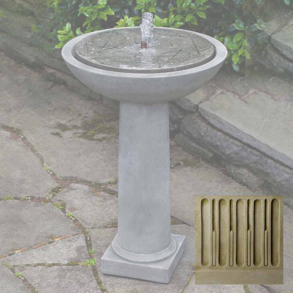 Campania Hydrangea Leaves Birdbath Fountain - FT-248 - Image 6