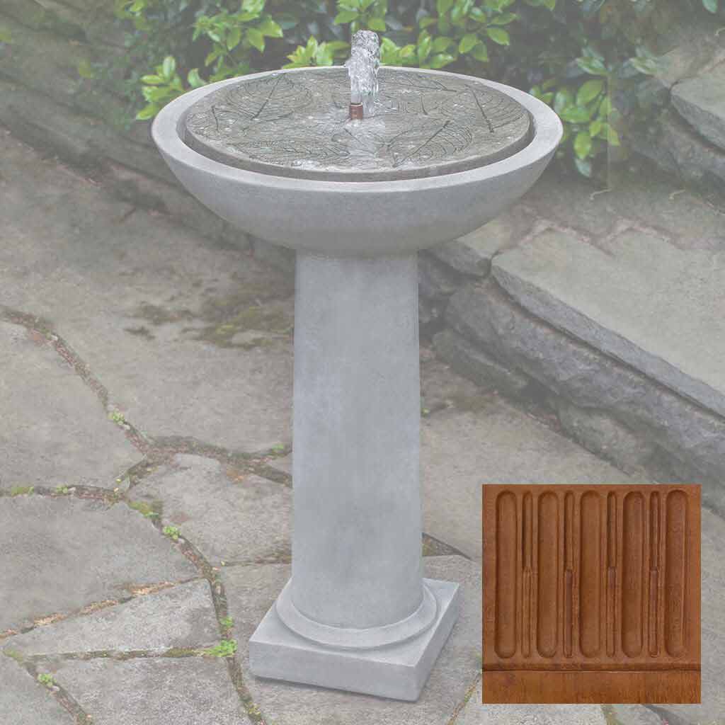 Campania Hydrangea Leaves Birdbath Fountain - FT-248 - Image 8
