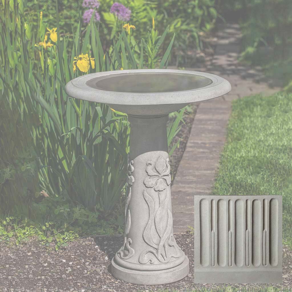 Campania Iris Birdbath - B-171 - Image 10