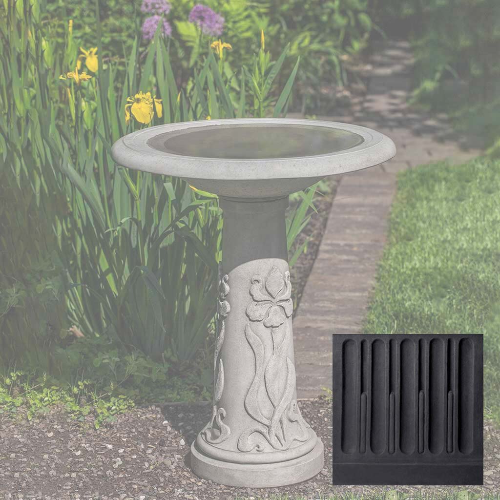 Campania Iris Birdbath - B-171 - Image 11