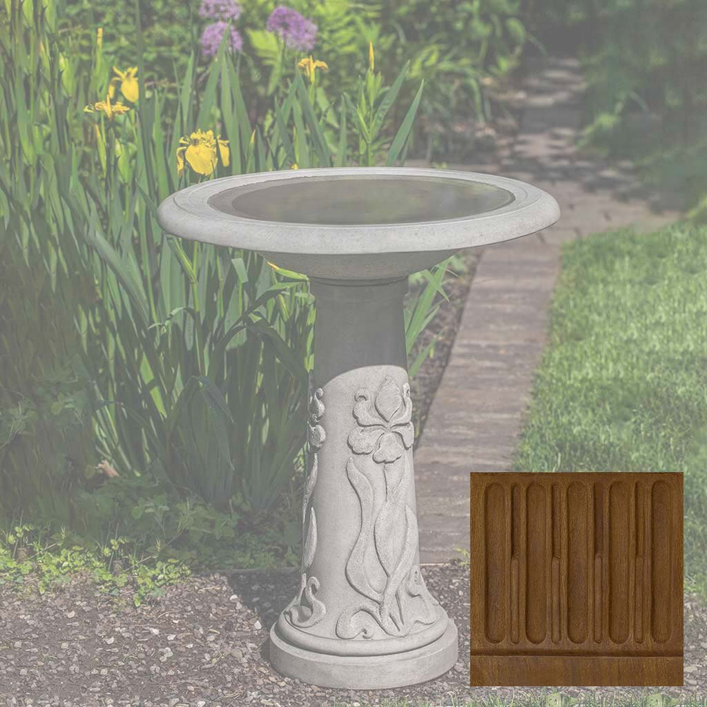 Campania Iris Birdbath - B-171 - Image 12