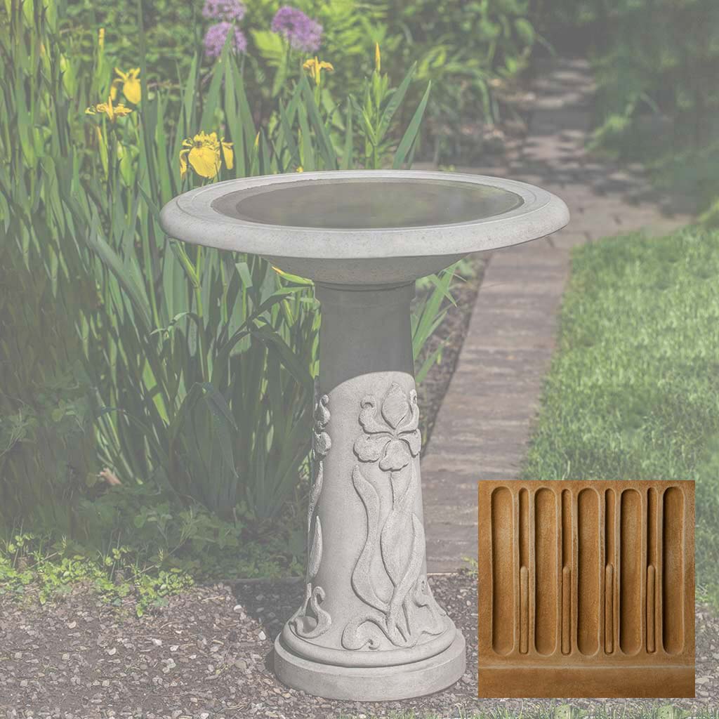 Campania Iris Birdbath - B-171 - Image 13