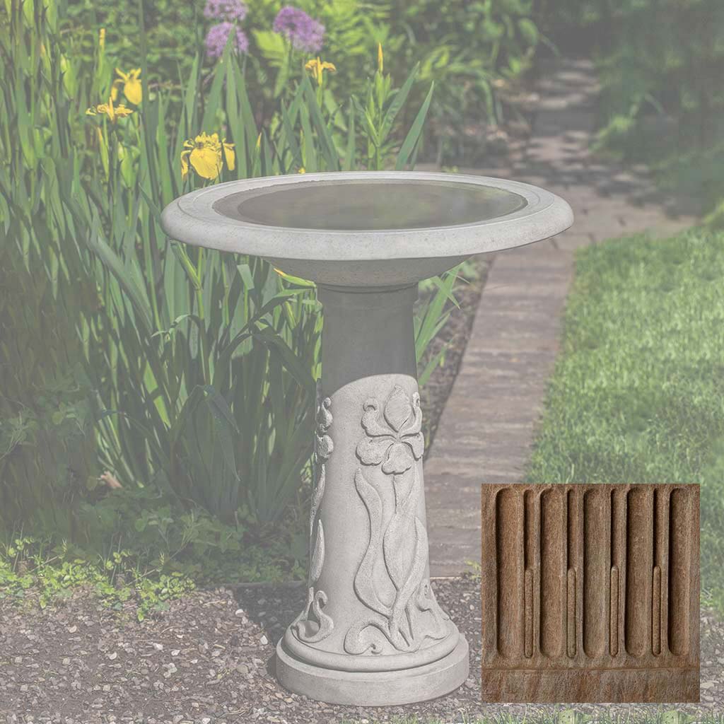 Campania Iris Birdbath - B-171 - Image 2