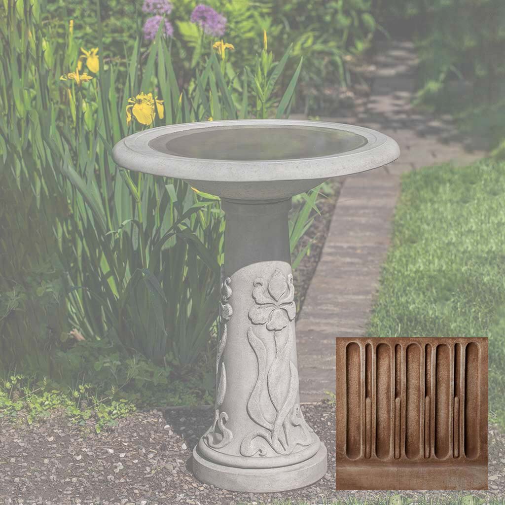 Campania Iris Birdbath - B-171 - Image 3