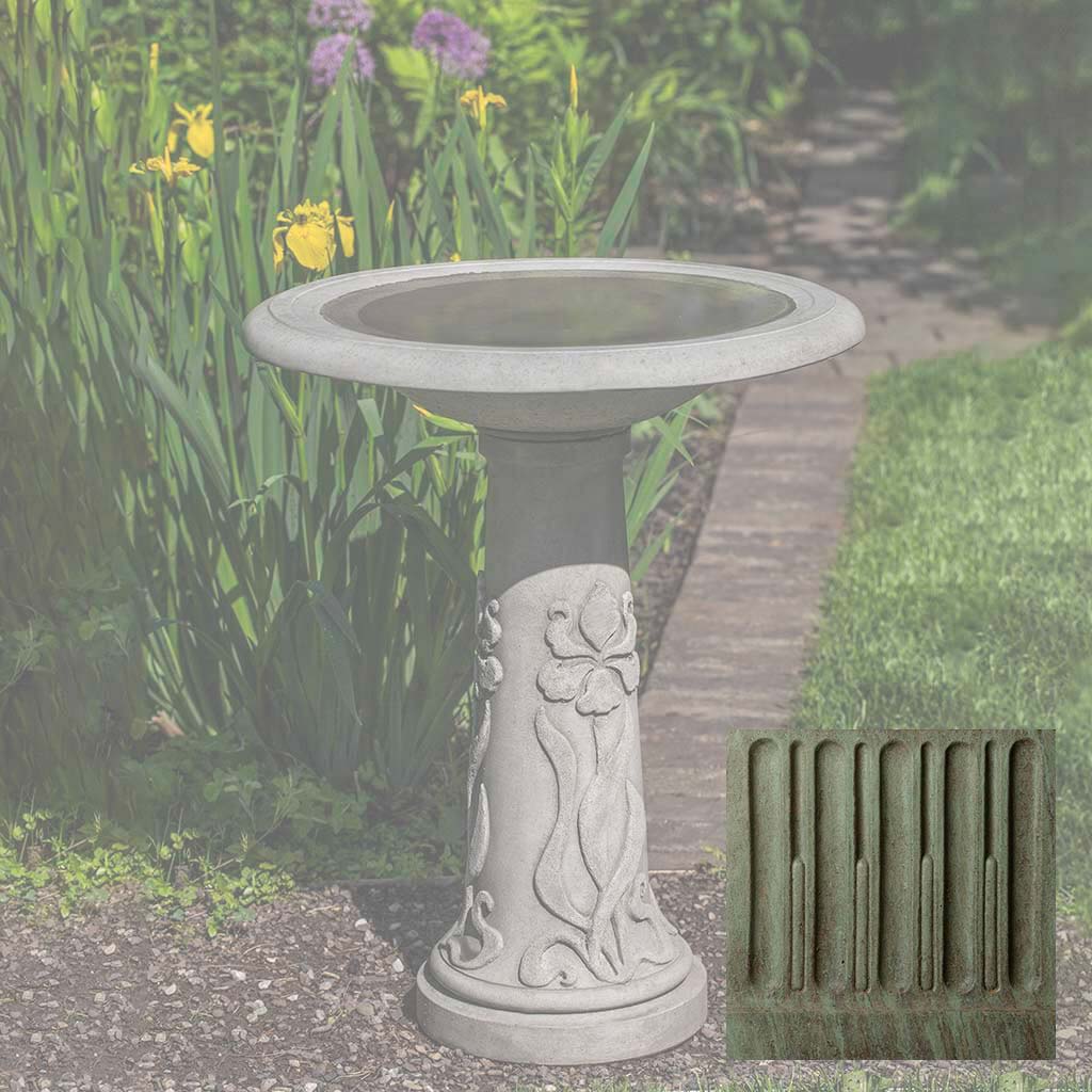 Campania Iris Birdbath - B-171 - Image 4