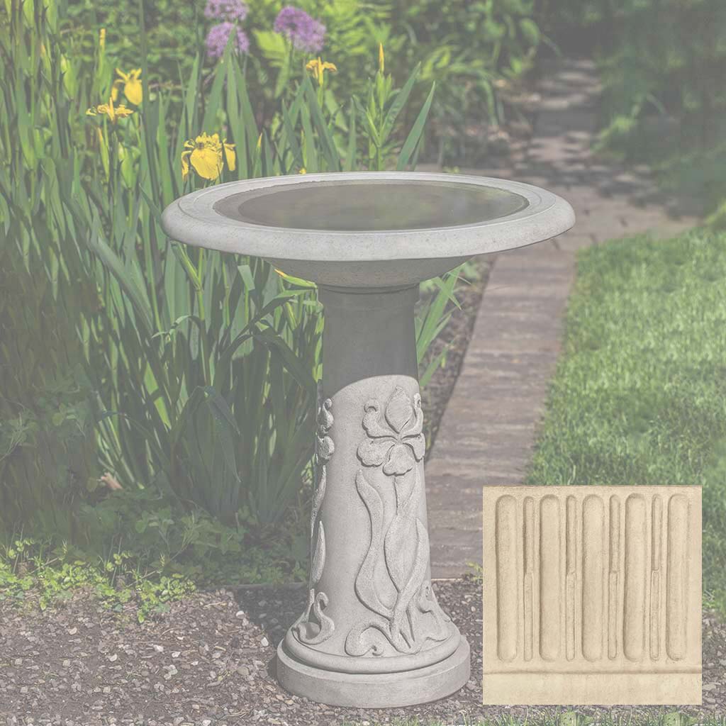 Campania Iris Birdbath - B-171 - Image 6