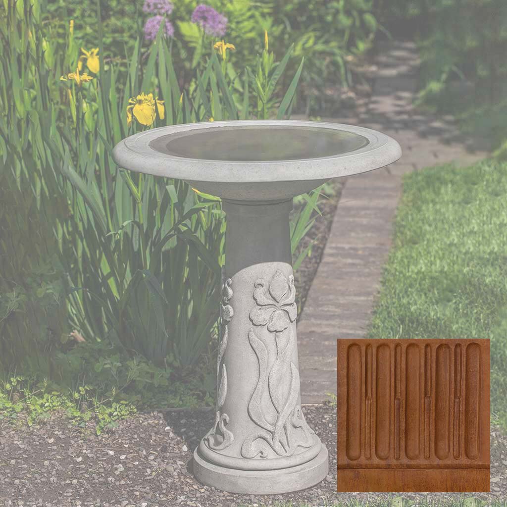 Campania Iris Birdbath - B-171 - Image 7